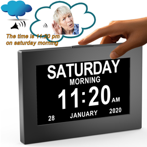 Reloj Hablante con Pantalla Táctil <span class=keywords><strong>de</strong></span> 8 Pulgadas, Calendario Digital, Atenuación Automática para Personas Mayores con Alzheimer, 21 Recordatorios Diarios, Medicación por Voz, <span class=keywords><strong>MP4</strong></span> - Product Image 2