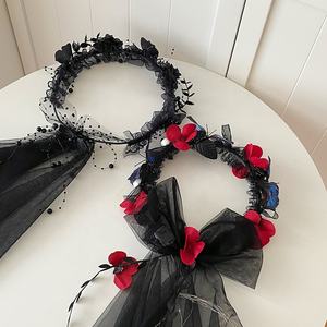 2025 Halloween Tulle papillon fleur bandeau pour bébé filles mignon animé reine bandeau pour enfants adolescents cheveux accessoires - Product Image 5