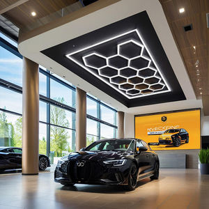 Lumières LED hexagonales en nid d'abeille de qualité commerciale vendues en usine, idéales pour l'éclairage de l'atelier, du <span class=keywords><strong>garage</strong></span> et de l'atelier de réparation automobile. - Product Image 3