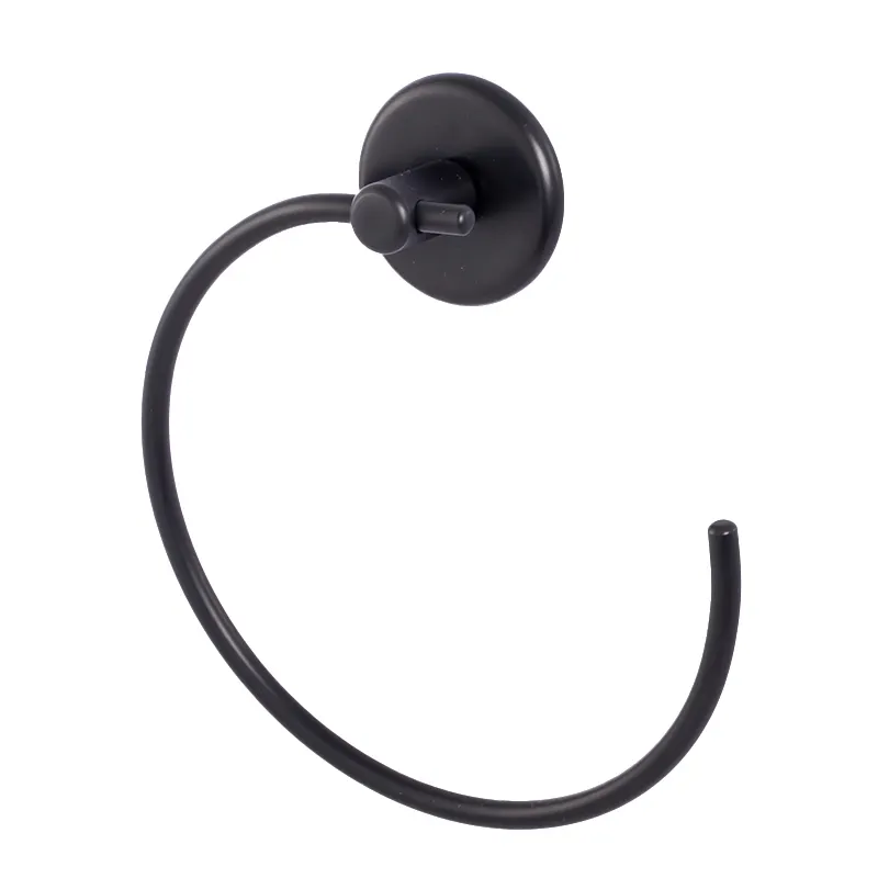 Bathroom Accessories Wall Mounted Black Towel Ring