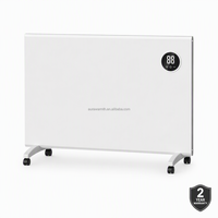 Radiateur électrique intelligent certifié CE GS 500W à infrarouge en cristal de carbone, IP44, autoportant ou à fixation au plafond, contrôlé par application