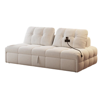 Sofá Cama Convertible Moderno para Oficina en Casa, Tapizado en Tela, Extensible, Plegable, para Sala de Estar