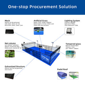 Pista de <span class=keywords><strong>Pádel</strong></span> de Alta Calidad, Conjunto Completo, Pista de <span class=keywords><strong>Pádel</strong></span> para Gimnasio Interior, Kit de Entrenamiento, Tamaño Estándar 10x20m - Product Image 3