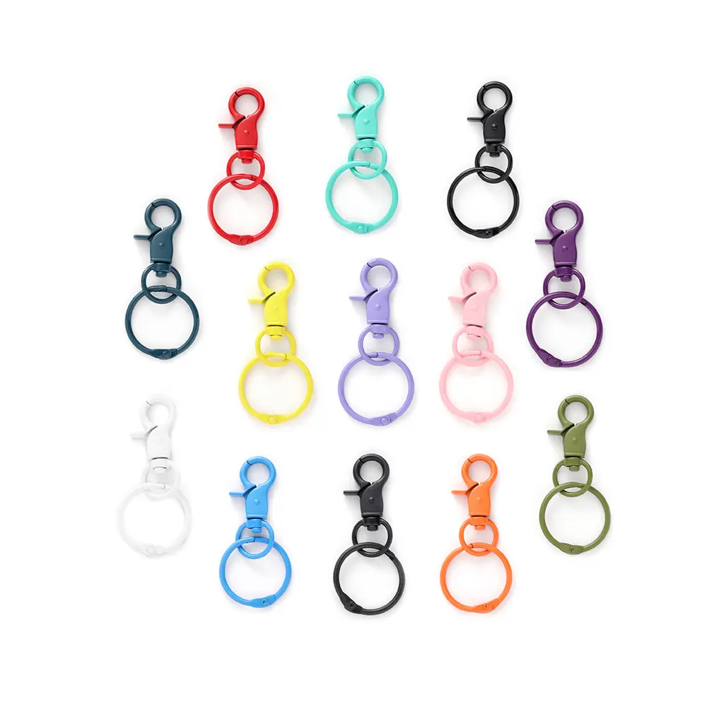 Hooks Red Blue Green Etc Plastic Lobster Clasp Key Chains DIY Handmade Jewelry Accessories KeyRing Creative Personality Gifts