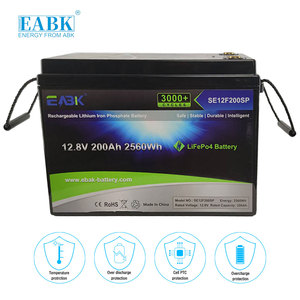 Baterí<span class=keywords><strong>a</strong></span> Recargable de Estado Sólido LiFePO4 de 12V 200Ah OEM ODM con BMS, Más de 3000 Ciclos, Energí<span class=keywords><strong>a</strong></span> Solar - Product Image 4