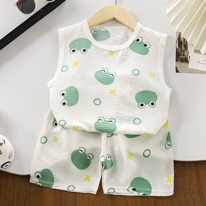 Set Estivo per Bambini: Canotta e Pantaloncini con Stampa Cartoon, Modello Leggero per l'Estate, Completo Due Pezzi per Ragazzi e Ragazze - Product Image 4