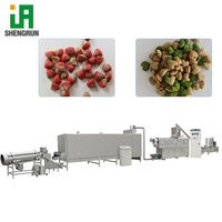 Ligne de production industrielle d'aliments pour animaux de compagnie contrôlée par PLC, ligne complète de fabrication d'aliments pour chiens, chats et animaux aquatiques par extrusion