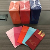 Couverts personnalisés Airlaid Linge Serviette jetable Couleur de poche Serviette de table pour hôtels et restaurants