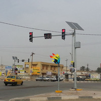 Soluciones de suministro de energía solar al aire libre para los países africanos Semáforos solares Sistemas de semáforos de control inalámbrico