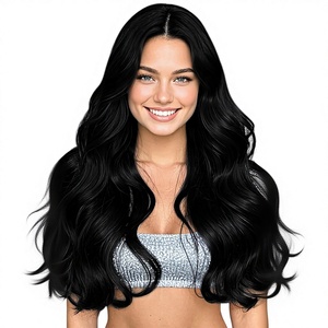 Extensions de cheveux indiens Remy double drawn, ondulés, à micro-anneaux, 18 pouces, 50g, compatibles permanente, pour usage quotidien - Product Image 1
