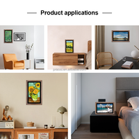 Bingkai foto Digital seni WiFi kayu pro 18.5 "IPS layar sentuh bingkai gambar elektronik video foto melalui Frameo App di mana saja