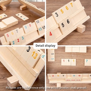 <span class=keywords><strong>Gioco</strong></span> <span class=keywords><strong>da</strong></span> Tavolo Mahjong in Legno Personalizzato, <span class=keywords><strong>Gioco</strong></span> con Numeri Israeliani in Legno, <span class=keywords><strong>Gioco</strong></span> Interattivo Genitore-Figlio Rummy - Product Image 5