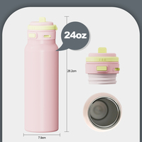 Termo de Acero Inoxidable Moderno con Logotipo Personalizado, Color Degradado, Doble Pared, Antiderrames, Aislado al Vacío, Taza de Regalo con Aislamiento Térmico de 12-24 Horas
