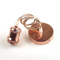Support de lampe vintage Edison E27/E26 avec cordon de 1M Lampe suspendue élégante au plafond et base de lampe