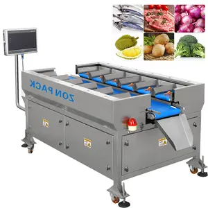 Báscula combinada multicabezal para báscula de patatas/cebollas/pescado, verduras frescas congeladas y frutas