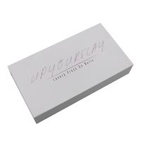 Boîte Cosmétique en Carton Blanc Magnétique avec Logo Personnalisé, Emballage d'Ongles Press-On sous Marque Privée pour Ongles Longs, Boîte Cadeau Magnétique