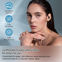 Écouteurs de sommeil invisibles HE-029A confortables et anti-bruit avec indicateur de batterie LED, écouteurs sans fil pour les dormeurs latéraux