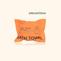 Serviette de bain compressée à usage unique 70x140cm, portable pour voyage, en viscose absorbante, pour fournitures hôtelières, personnalisation du logo possible