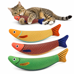 Pet Supplies <b>Toys</b> for Pets Fish Soft Durable <b>Interactive</b> <b>Cat</b> Kicker <b>Toys</b> Fish Shape Catnip Chewing <b>Interactive</b> Movement <b>Toy</b> - Product Image 1