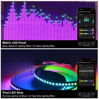 Contrôleur SPI d'écran lumineux numérique à bande LED RGB à pixels avec synchronisation musicale 5 en 1, 4 zones, télécommande, Zigbee, WIFI, Bluetooth