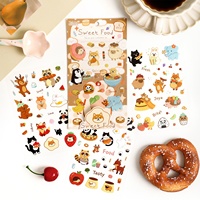 Autocollants mignons pour animaux de compagnie, imperméables, kawaii, dessins animés, transparents, découpés, pour journal, bouteille d'eau, coque de téléphone