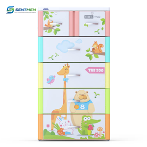 Armario de Almacenamiento de Plástico de Alta Calidad Marca Duy Tan Tabi L, 5 Cajones, Puerta Corredera con Cerradura, Mueble Moderno para Dormitorio o Sala de Estar - Product Image 3