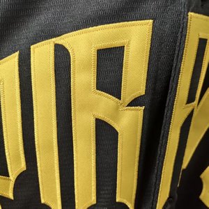 Maillot de baseball brodé sur mesure, directement de l'usine # 30 uniformes d'équipe en polyester noir et or pour hommes et jeunes, vente en gros, OEM, haute qualité - Product Image 5
