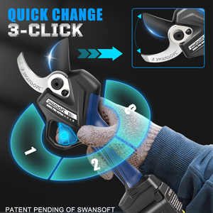 SWANSOFT PRU45PLUS 45MM <strong>Electric</strong> Pruning Shear for Garden Tools, <strong>Electric</strong> Pruning <strong>Secateurs</strong>, <strong>Electric</strong> Tree Scissors - Product Image 3