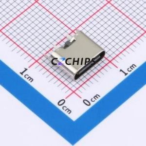 TYPE-C 2P LCH6.5 108 USB Connector Through hole Component (THT) Connector Type-C Female Through Hole 2P - Product Image 1