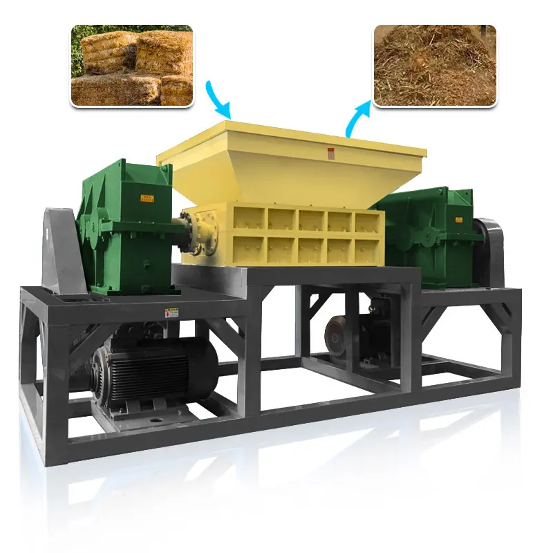 Industriële Biomassa Stro Hout Shredder Machine