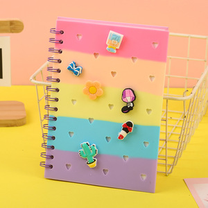 Vente flash - Couverture de carnet en silicone avec breloques DIY - Carnet à spirales A5 pour enfants - Retour à l'école - Product Image 4