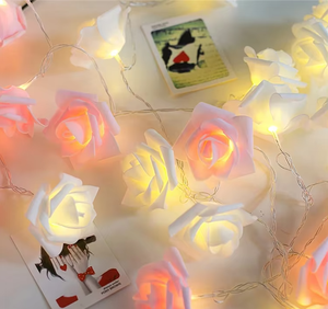 <strong>LED</strong> Light Artificial Rose Flower <strong>String</strong> for Wedding Event &amp; Party Decor for Christmas &amp; Garden Lighting - Product Image 3