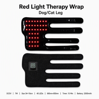 Enveloppe de luminothérapie LED rouge pour pattes de chien, soin des pattes d'animaux, avec minuterie 20 minutes, pour la récupération post-chirurgicale