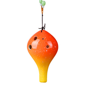 Ocarina de Cerámica con Degradado de Tono AC de 6 Orificios, Instrumento Musical Educativo para Niños, Recuerdo Artesanal - Product Image 1