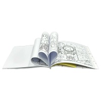Livres à colorier en papier offset personnalisé au design unique Ligne perforée Origami coloré Reliure à coudre Couverture souple Impression de haute qualité