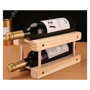 कस्टम त्रिकोण वाइन धारक लकड़ी के वाइन भंडारण रैक टेबल टॉप के लिए लकड़ी के वाइन भंडारण रैक - Product Image 3