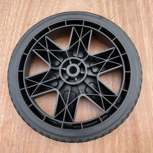 Pvc Caster Wheel 10 Inch Wear Resistant <b>For</b> Handcart <b>Tool</b> <b>Cart</b> Luggage <b>Cart</b> Gray Firm Tread No Brake Included - Product Image 1
