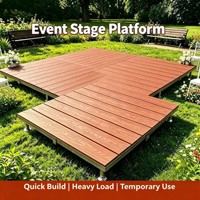 Système de terrasse en WPC à hauteur réglable, emboîtable, imperméable, antidérapant, pour scène événementielle, jardin et patio