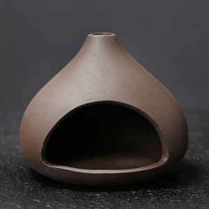 Soporte para quemador de salvia peruana, de cerámica de arcilla púrpura, para aromaterapia, artesanal - Product Image 4