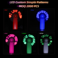 Ventilateur à message LED Luminius personnalisable - Affichage programmable multicolore, fonctionne sur piles, pour Noël, Pâques, remise de diplômes