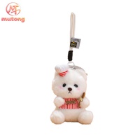 Porte-clés en peluche ours mignon multi-styles, mini pendentif ours en peluche moelleux, breloque de sac en peluche douce, décoration de sac à dos, cadeau