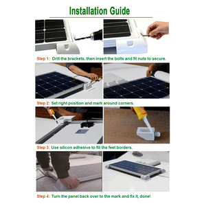 SunX-Tech Fournisseur d'usine, supports de montage de panneaux solaires de haute qualité <span class=keywords><strong>pour</strong></span> toits de camping-cars, 6 ou 7 pièces, supports de montage en plastique ABS <span class=keywords><strong>solaire</strong></span> <span class=keywords><strong>pour</strong></span> caravane - Product Image 6