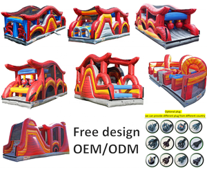 Obstáculo Inflable Comercial con Forma de Sombra, Incluye 7 Piezas para Niños, Castillo Inflable con Tobogán - Product Image 1