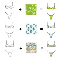 Set Bikini Wanita Custom dengan Cetakan Payet Buatan Tangan dan Resleting - Layanan OEM Pakaian Pantai