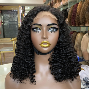 Peluca de Cabello Humano Virgen Brasileño Súper Doble Trama, 14 Pulgadas, Cierre 5x5, Rizo Birmano, Color Natural - Product Image 1