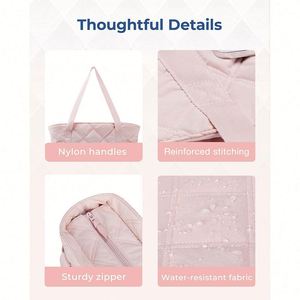 Bolso de Mano Personalizado con Logotipo, Moderno, de Gran Capacidad, Bordado, para Mujer, con Cierre, para Gimnasio, Portátil, Hombro, Bolso Tipo Tote Acolchado para Enfermera - Product Image 4