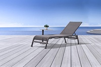 Salon extérieur moderne gris coucher de soleil contemporain extérieur chaise longue