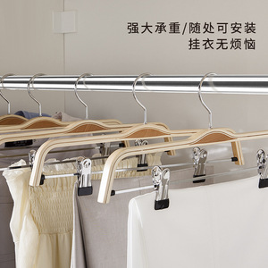 Stainless Steel Telescopic Rod 80 100 120cm <b>Wardrobe</b> Clothes Hanger Rod Wall Mount Detachable Brushed Finish - Product Image 4