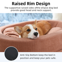 Hersteller von Haustier betten OEM Warm wasch bare Katzen betten Super weiches Wildleder gewebe Rundes Hunde bett mit hohem Rand und abnehmbarem Zustand