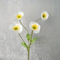 Fleurs artificielles en soie de pavot en gros, grand format, réalistes et parfumées, pour la rentrée scolaire, la maison, les fêtes, les centres de table et les décorations murales
